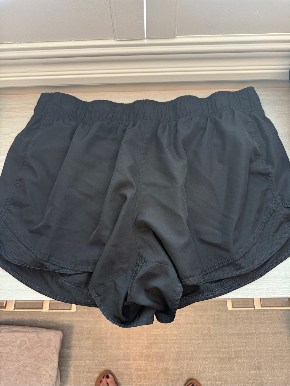 Athletic Works Women's Black Running Shorts with Elastic Waist